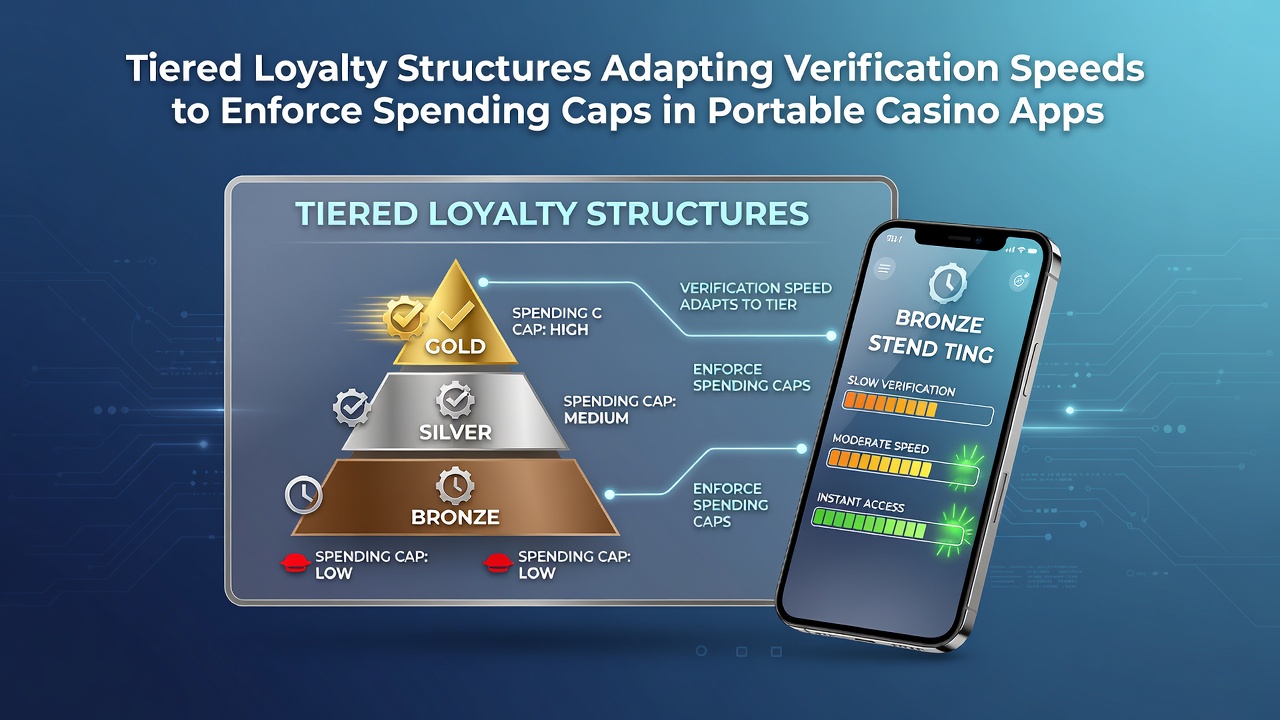 Mobile casino app interface showing tiered loyalty levels and verification prompts
