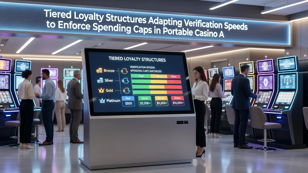 Dashboard view of spending cap enforcement and loyalty tier verification metrics in a casino app